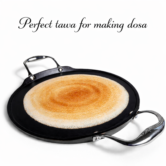 Kanira Pre-seasoned Cast Iron Dosa Tawa (30cm)