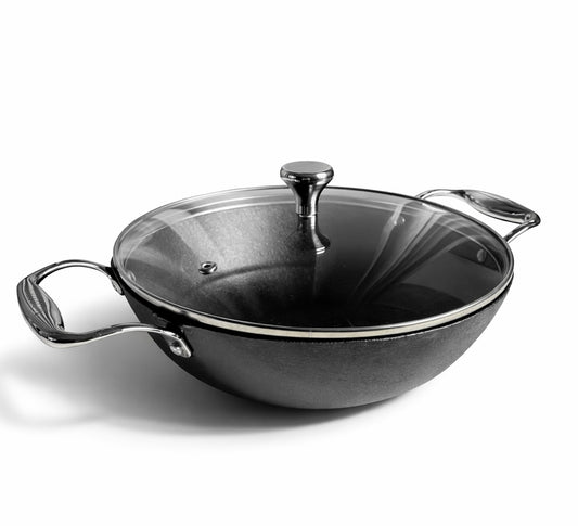 Kanira Pre-seasoned Cast Iron Kadhai (2.1L)