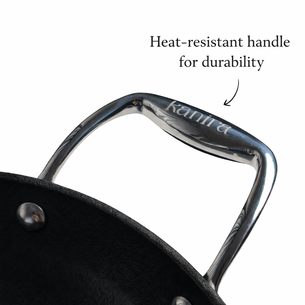 KANIRA Pre Seasoned Cast Iron double handle Pan 24cm