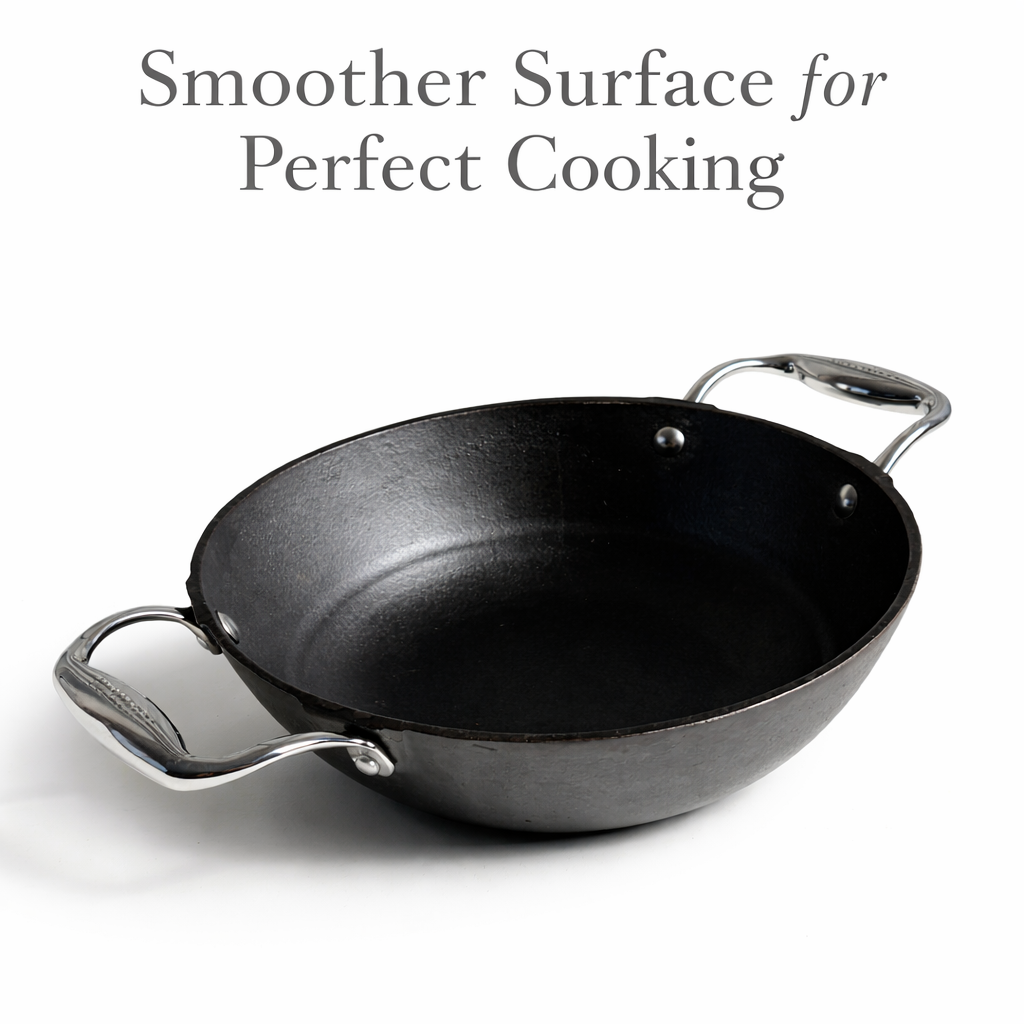Kanira Pre-seasoned Cast Iron Kadhai (2.1L)