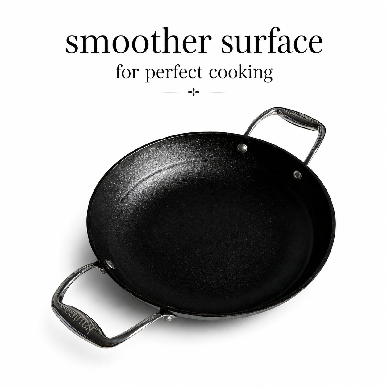 KANIRA Pre Seasoned Cast Iron double handle Pan 24cm